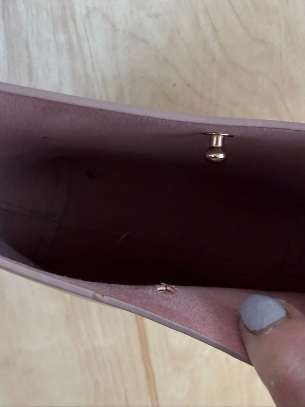 SAMARA Minimalist Vegan Leather Shoulder Bag in Blush Pink